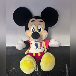 Disney Mickey Mouse Stuffed Wearing Epcot Center T-shirt Vintage 80s